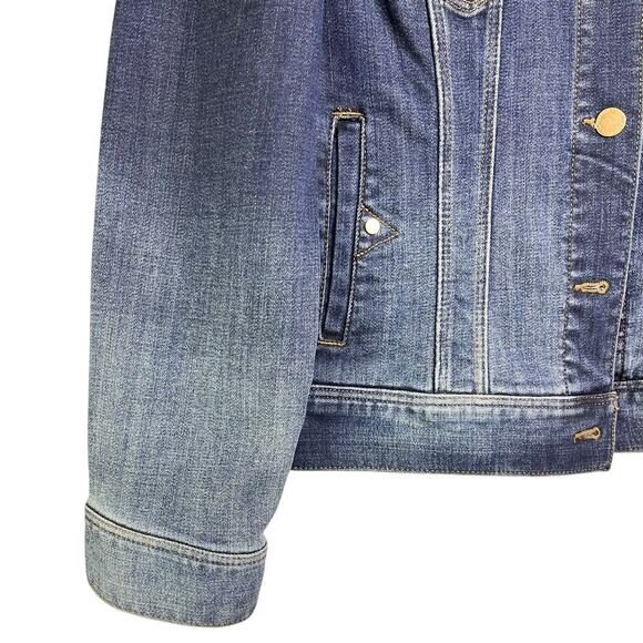 Liverpool Los‎ Angeles Classic Jean Jacket Wmns S Faded Distressed Blue Cotton - Picture 6 of 10